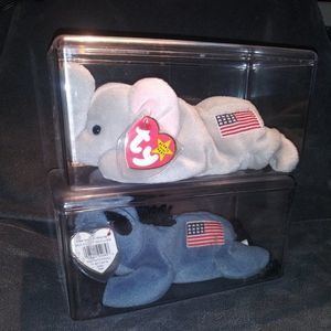 TY Beanie Babies Lefty and Righty PVC Pellets